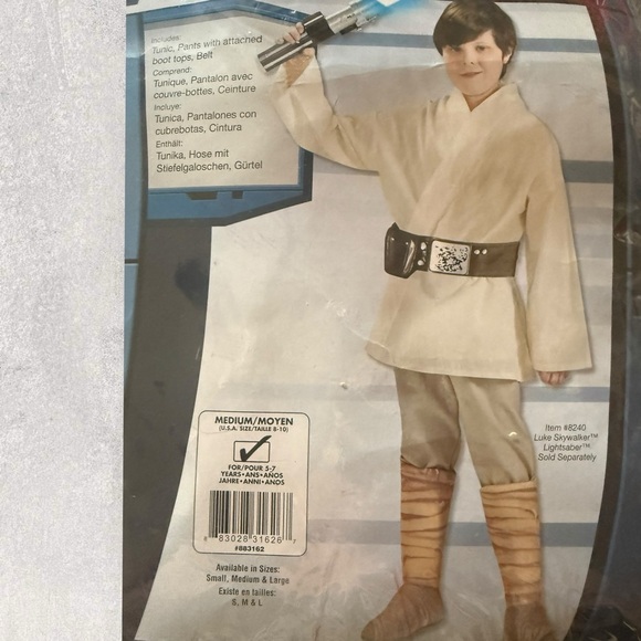 Rubie's Star Wars Luke Skywalker costume kids size Medium ( missing belt) - Picture 8 of 10